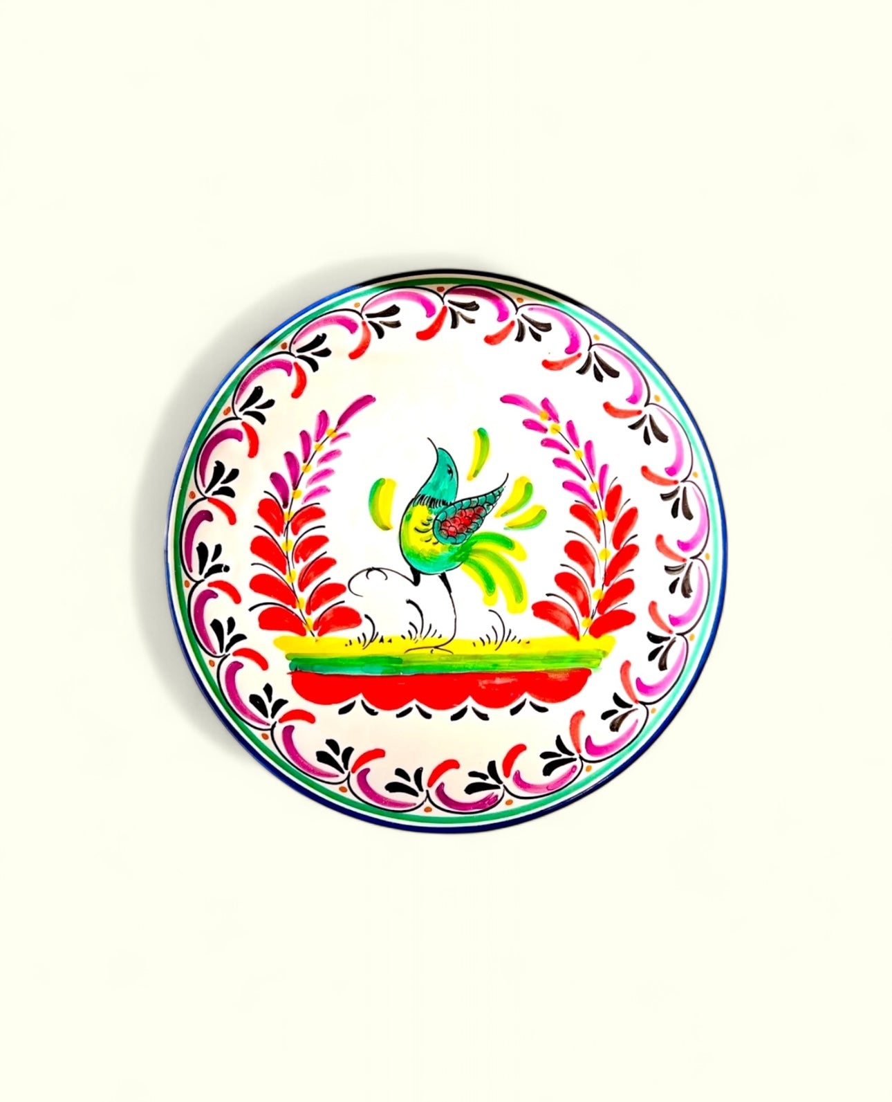 Plato "El jardín rosa" - moruecoceramicas