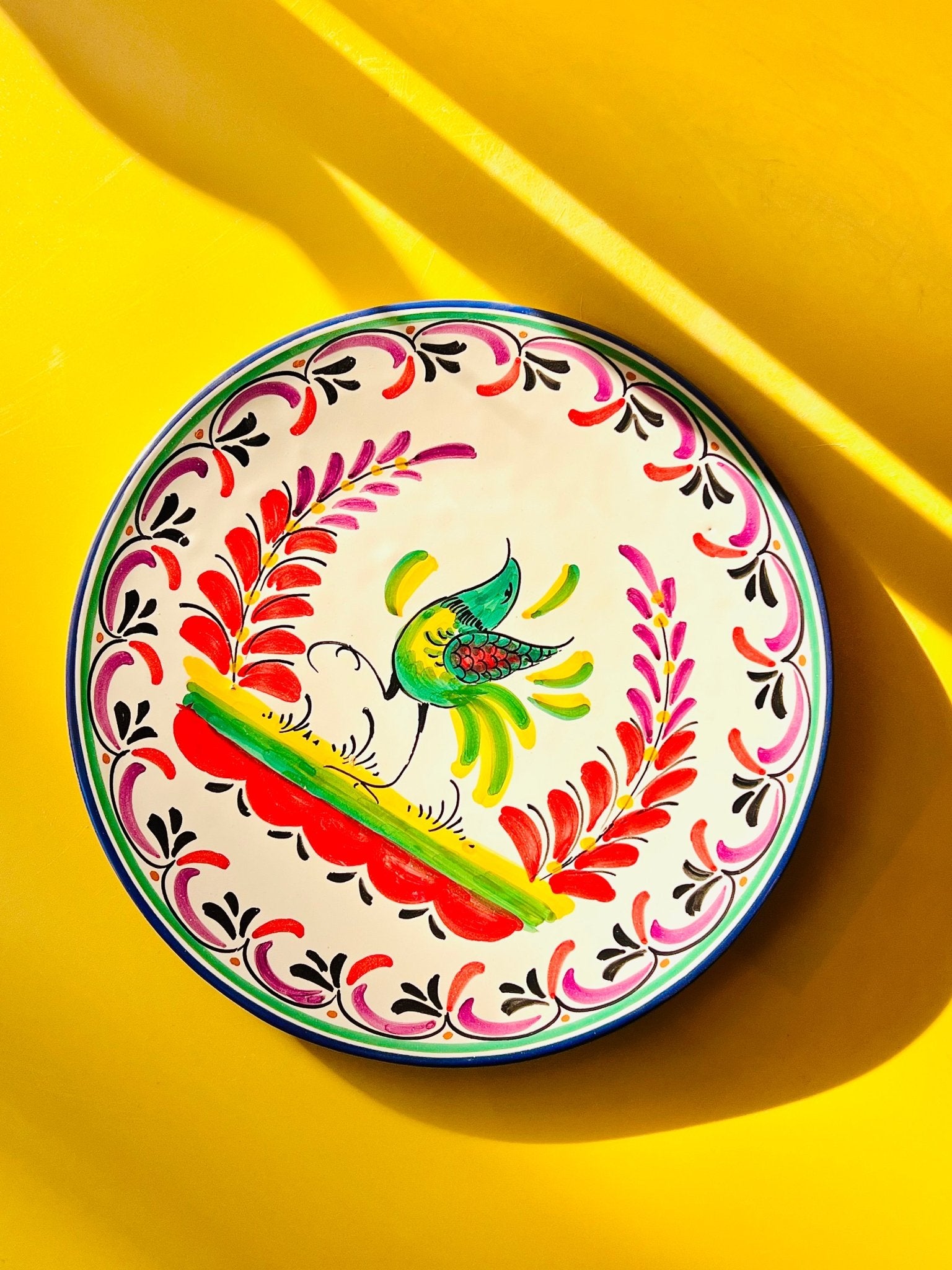 Plato "El jardín rosa" - moruecoceramicas