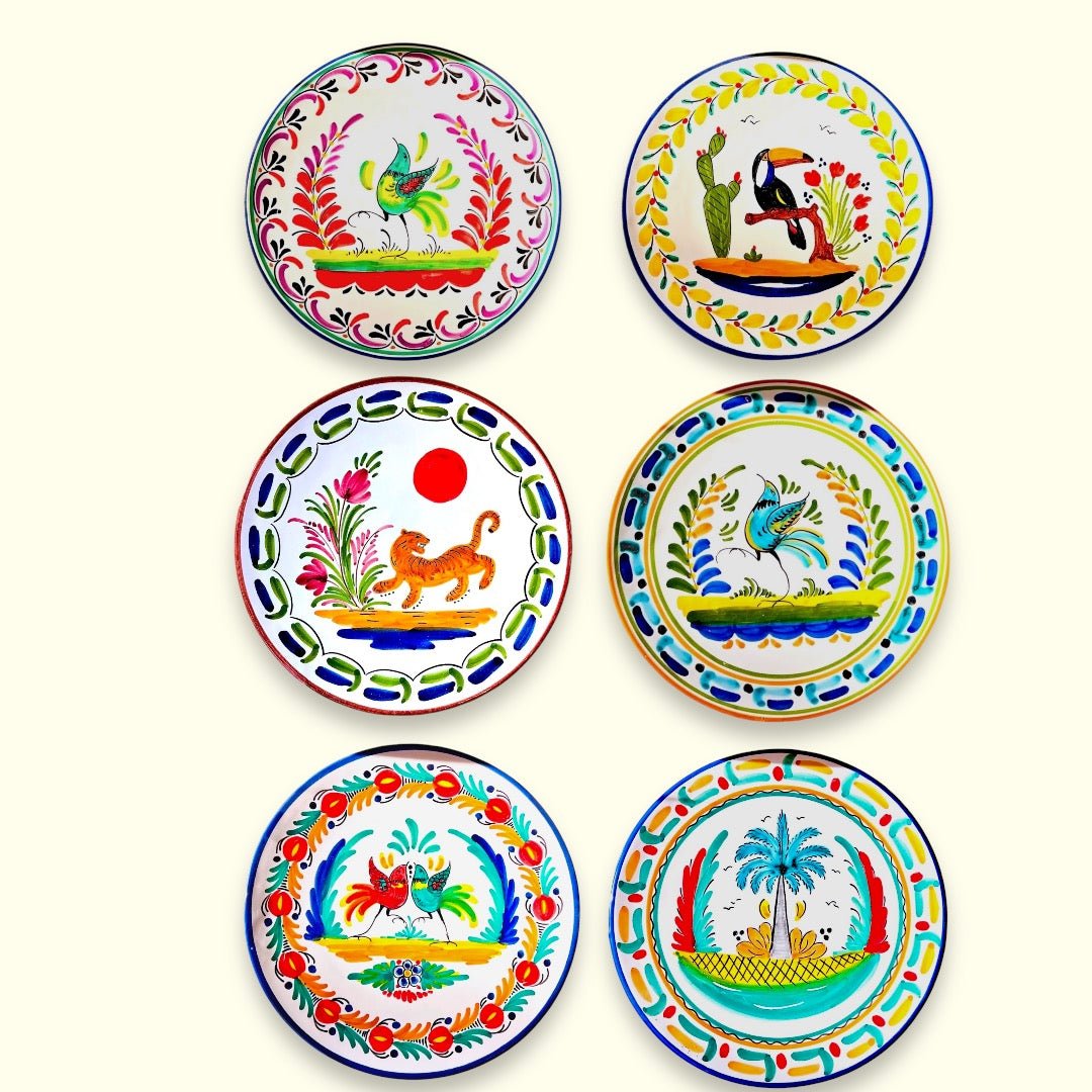 Plato "El jardín rosa" - moruecoceramicas