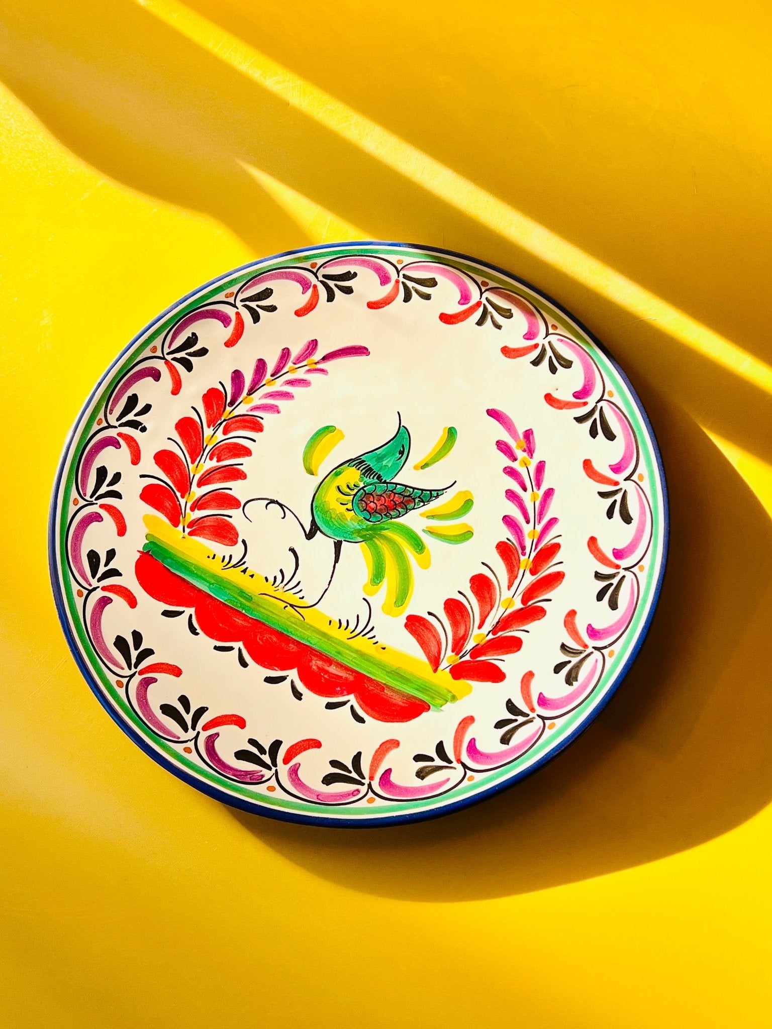 Plato "El jardín rosa" - moruecoceramicas