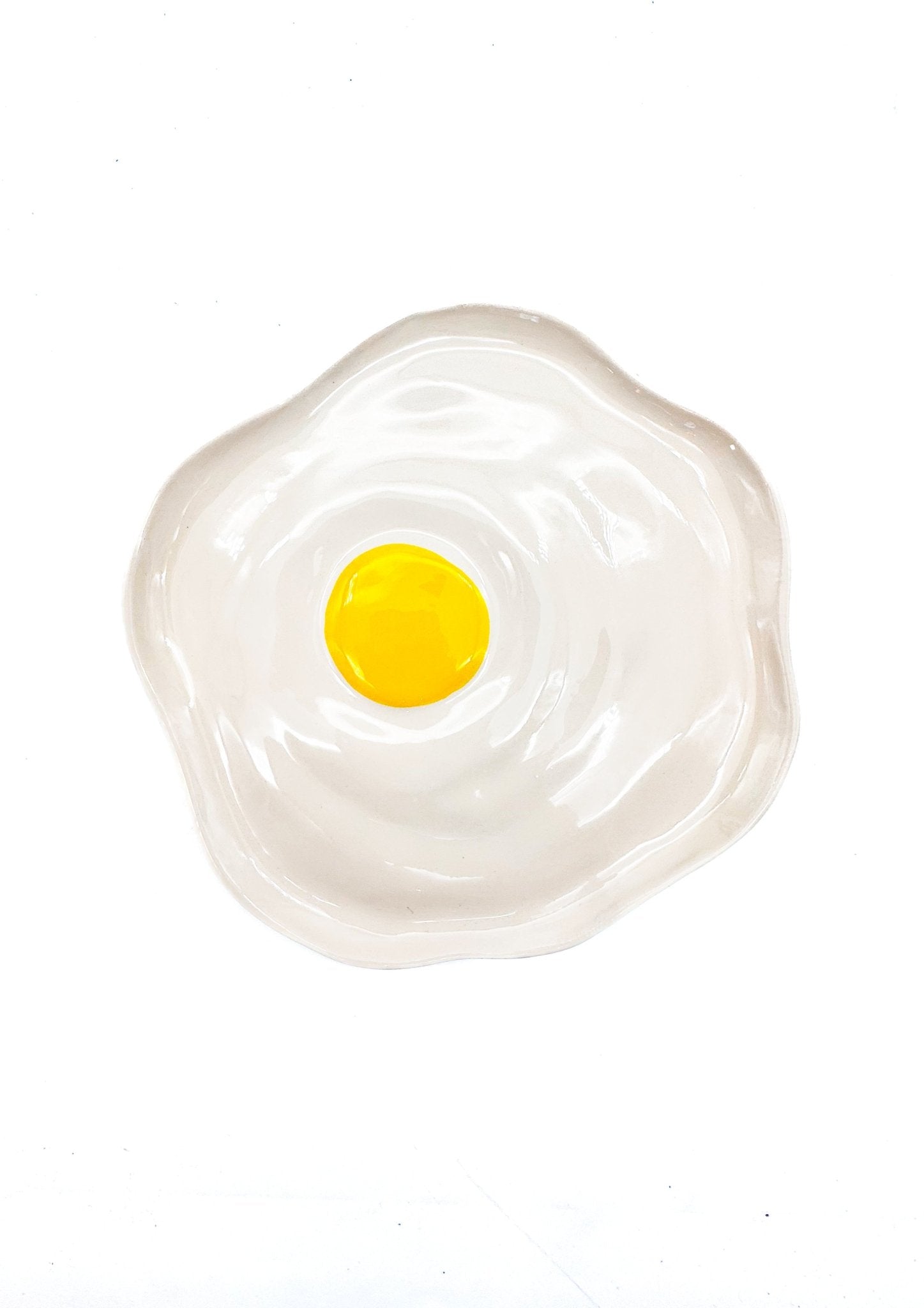 Plato huevo frito grande 26cm - moruecoceramicas