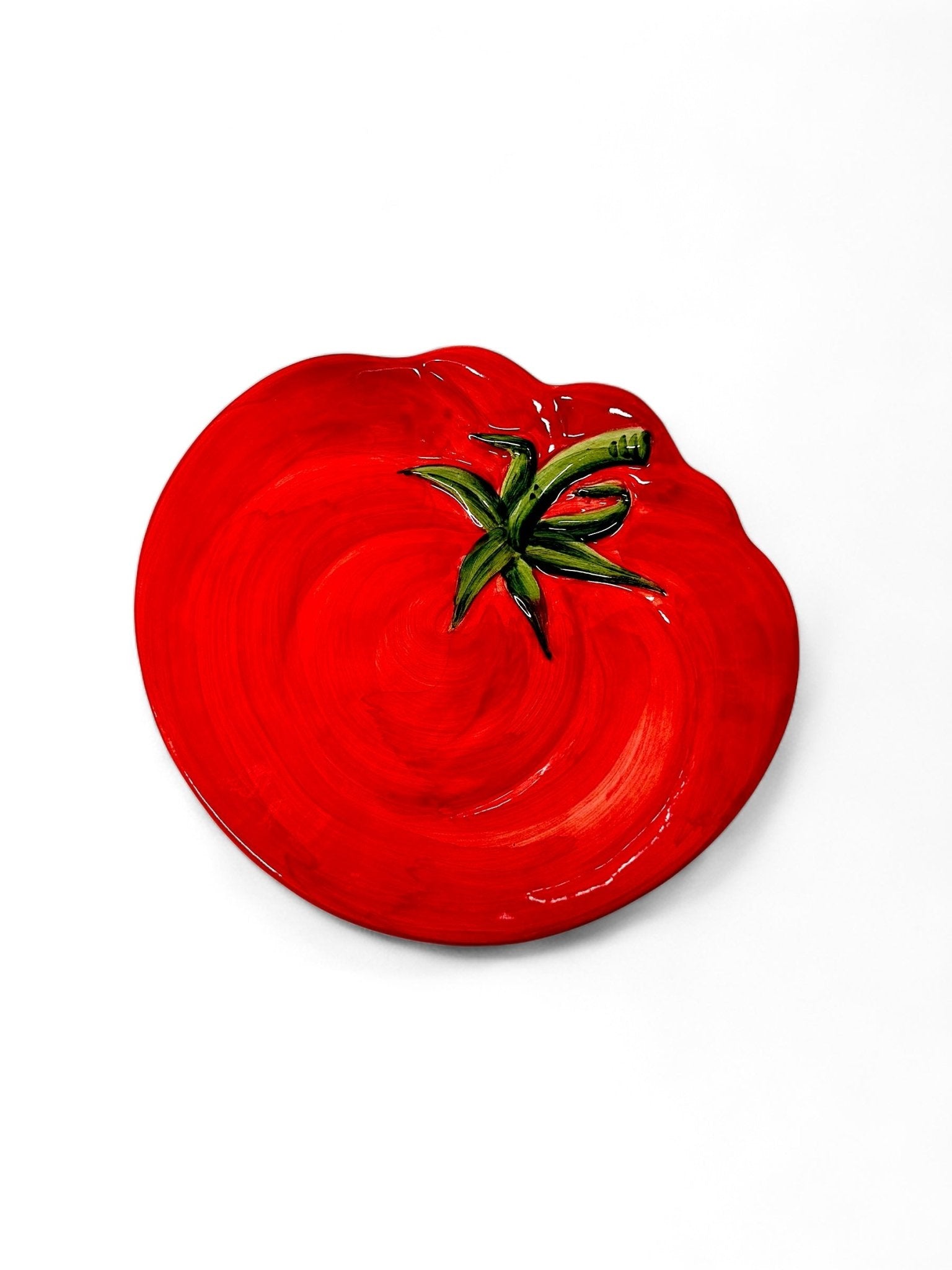 Plato tomate 21cm - moruecoceramicas