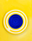 Plato Twister Azul-Amarillo - moruecoceramicas