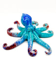 Pulpo de cerámica Azul-Rojo - moruecoceramicas