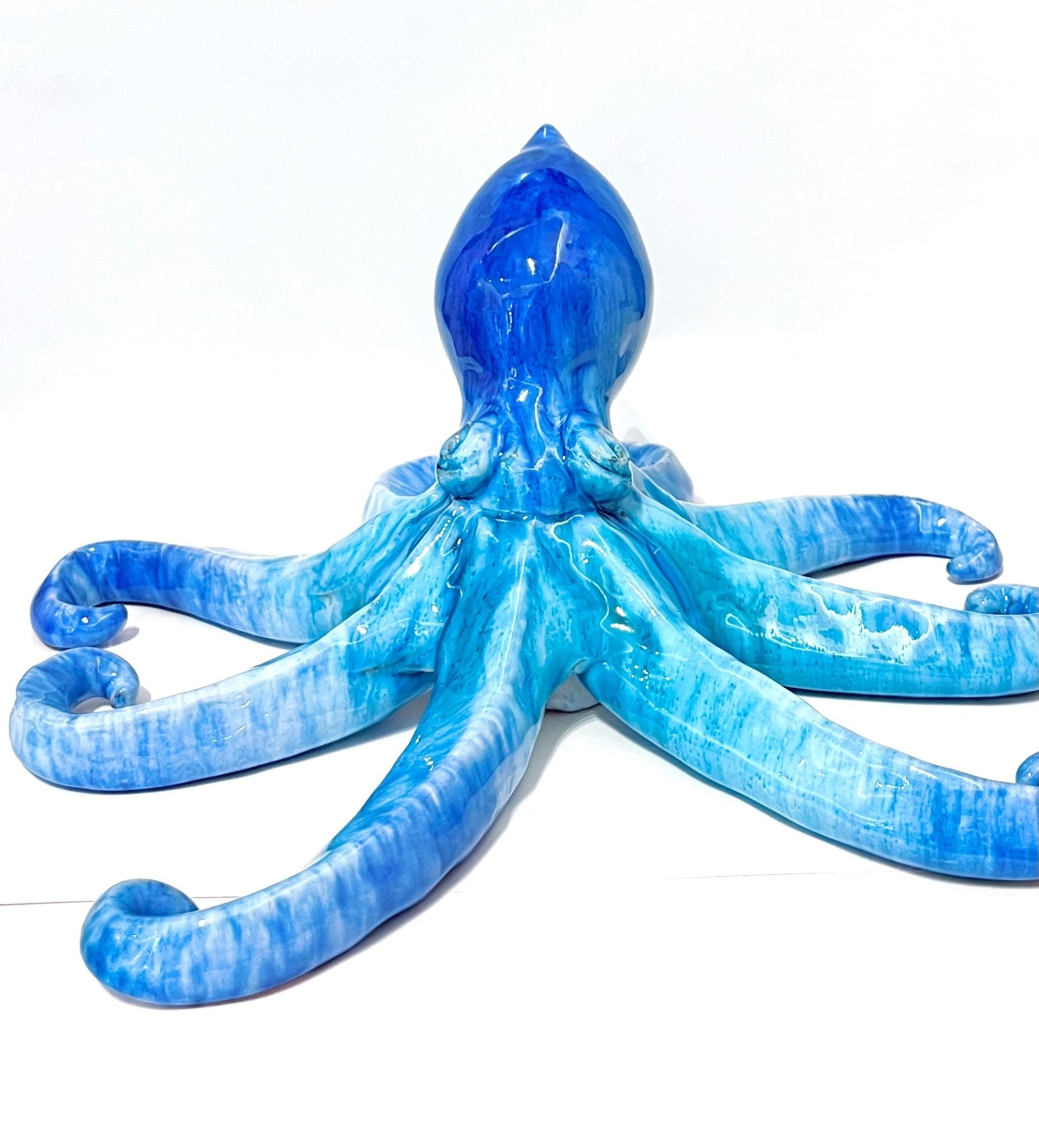 Pulpo de Cerámica Turquesa y Azul - moruecoceramicas