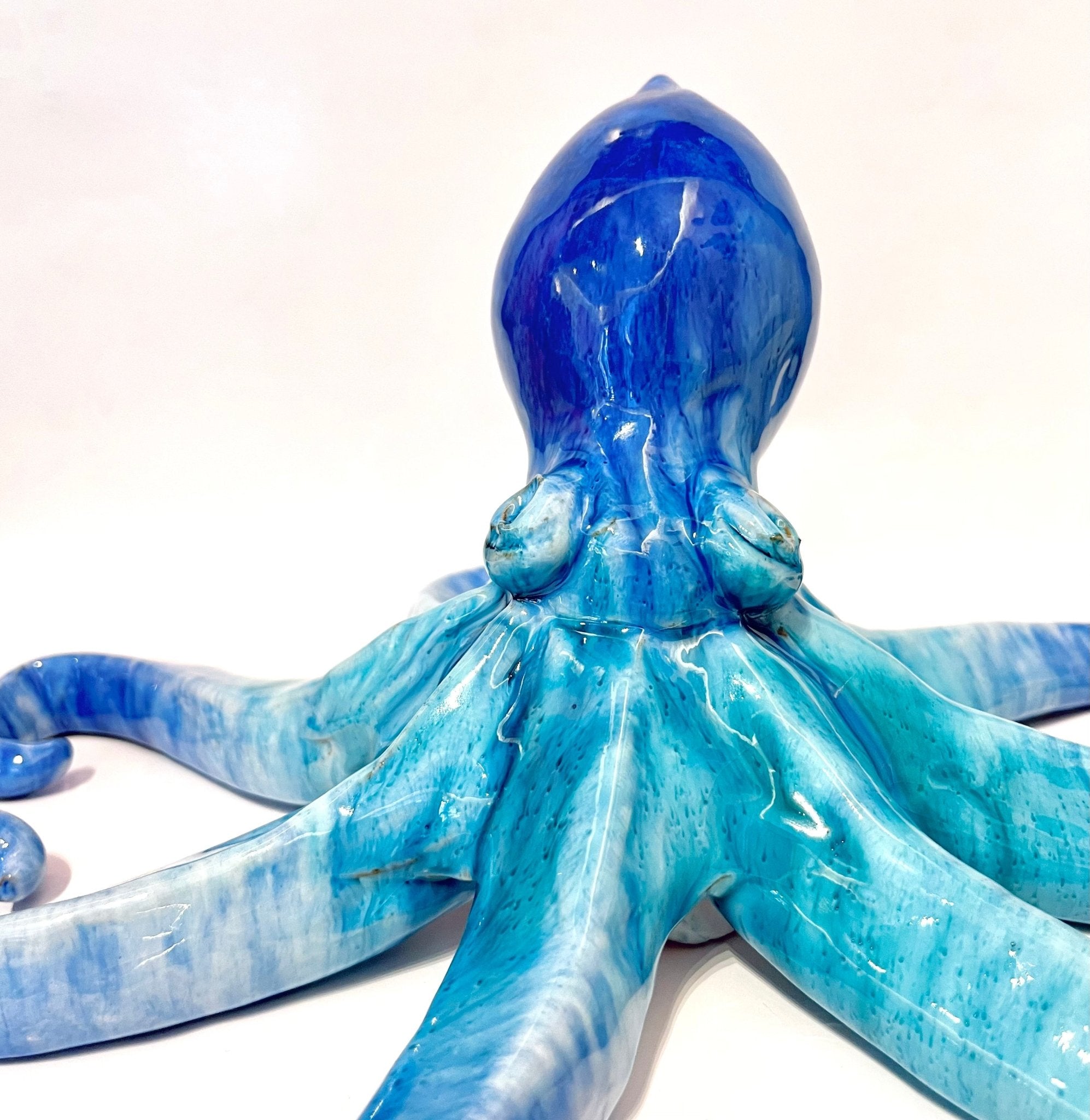 Pulpo de Cerámica Turquesa y Azul - moruecoceramicas