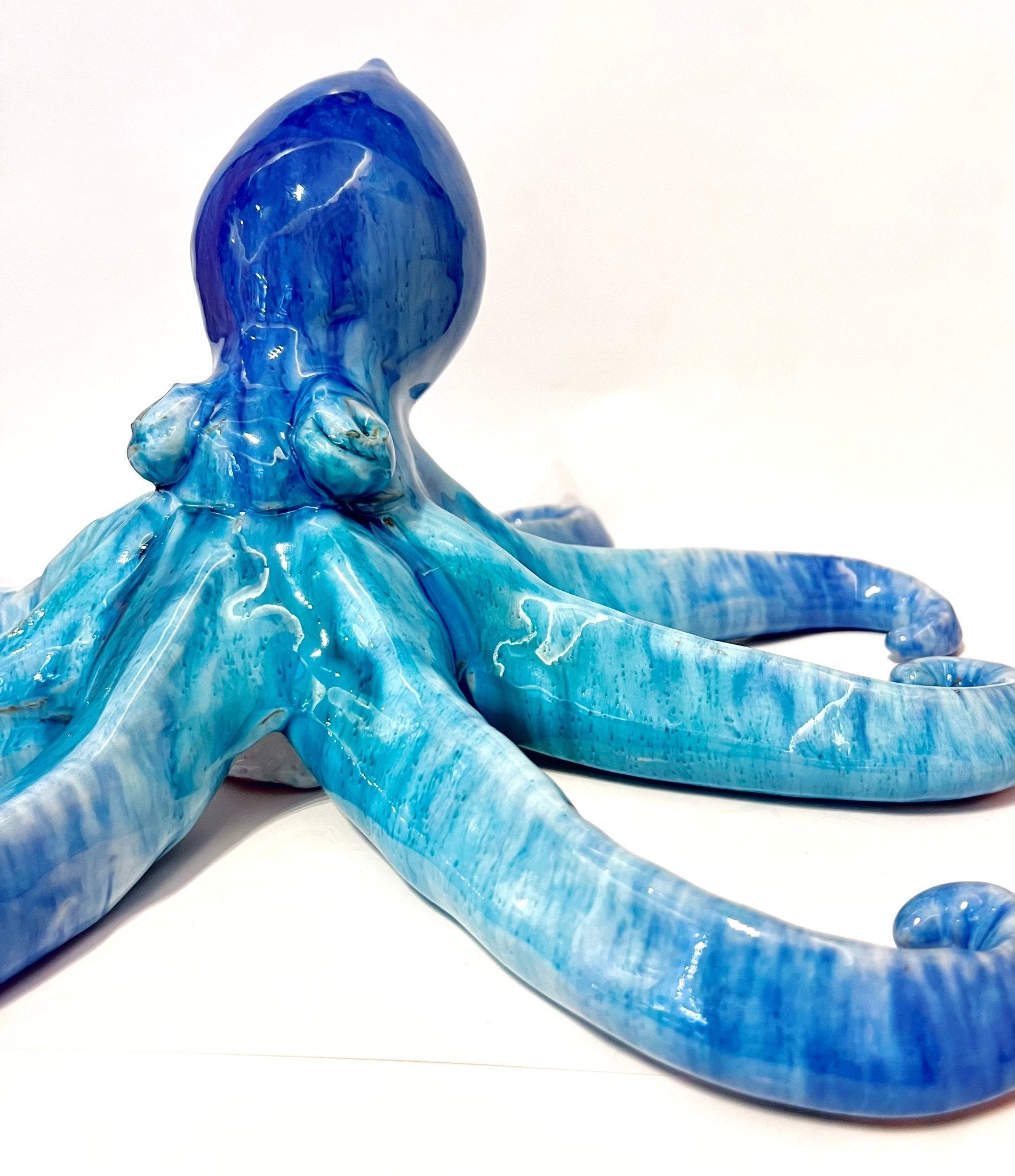 Pulpo de Cerámica Turquesa y Azul - moruecoceramicas