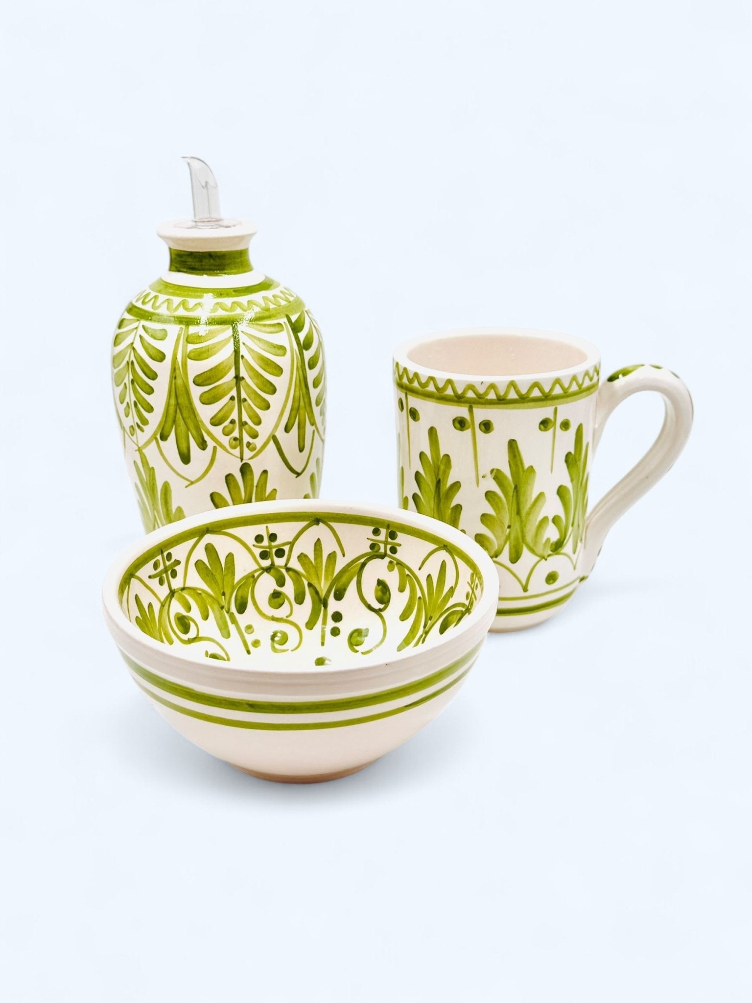 Set Artisan Echoes 01 verde - moruecoceramicas