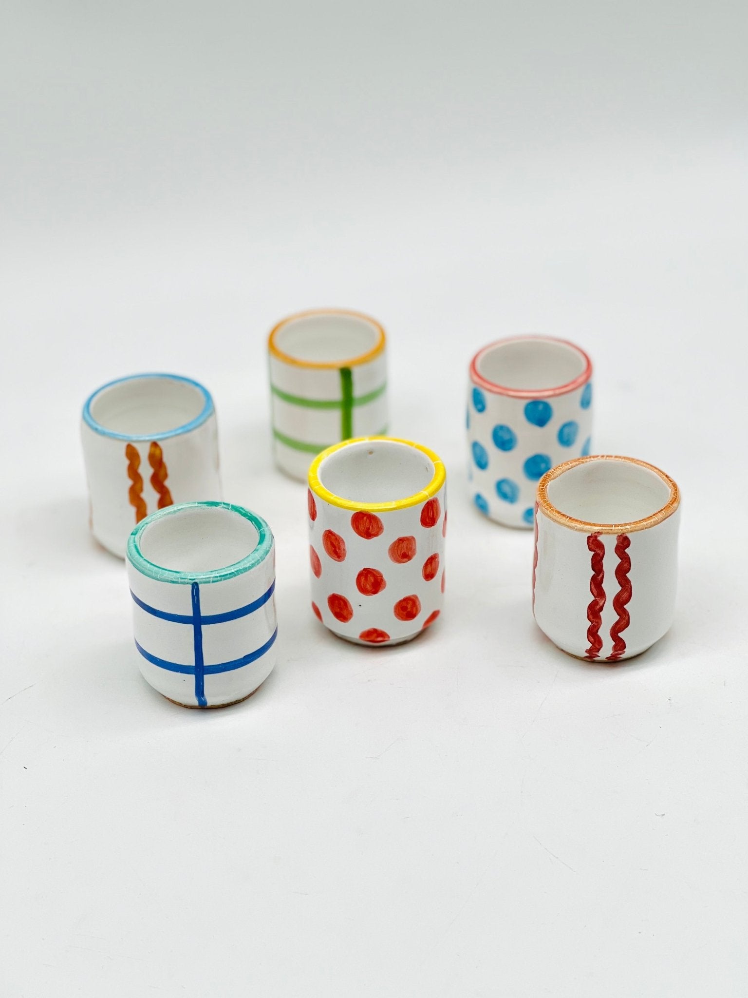 Set de 6 vasos de chupito - moruecoceramicas