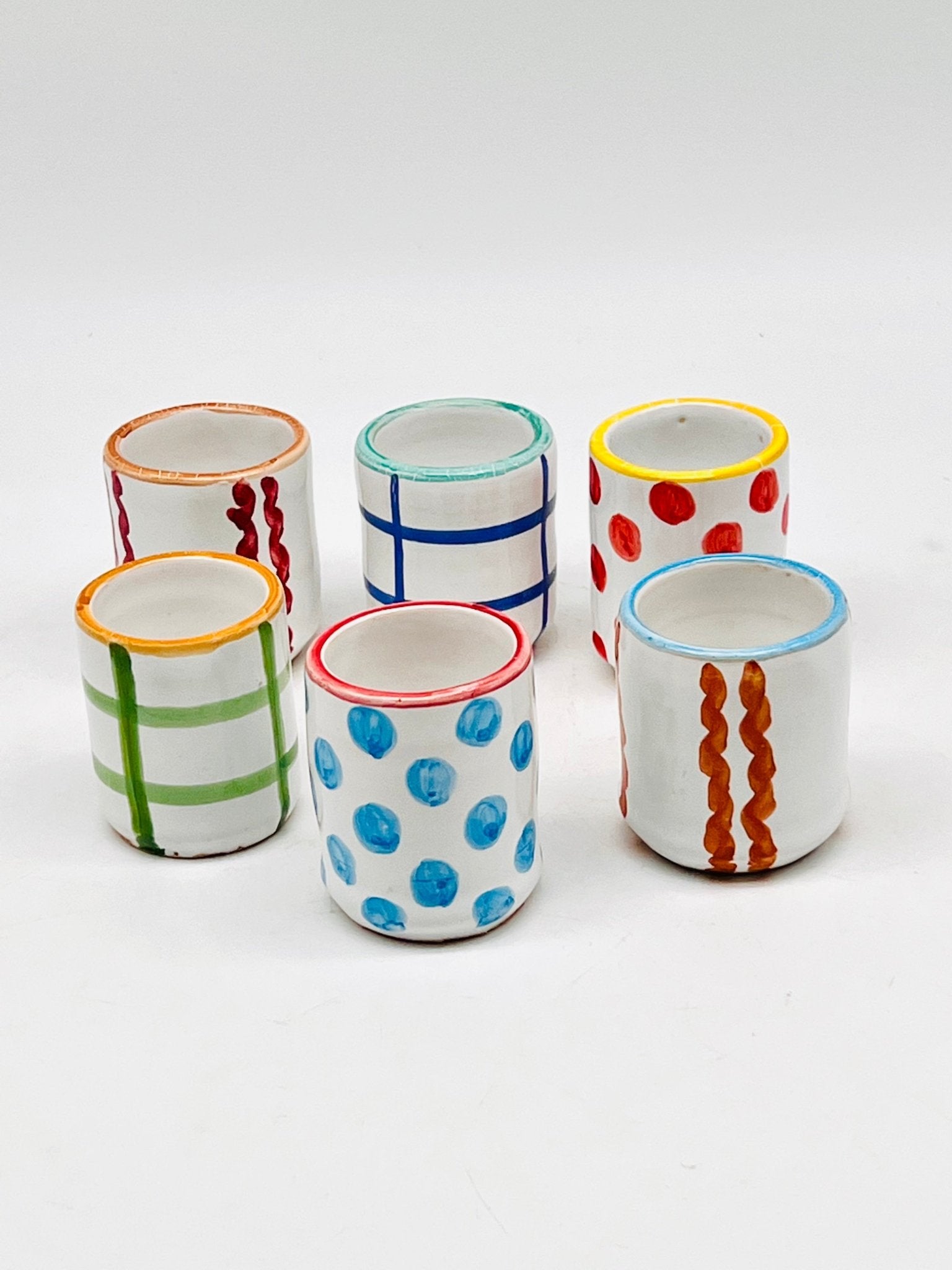 Set de 6 vasos de chupito - moruecoceramicas