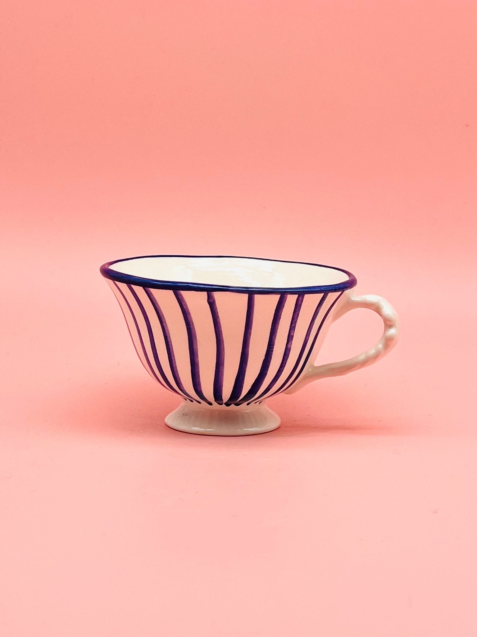 Taza de té lineas - moruecoceramicas