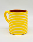 Taza desayuno rayas - moruecoceramicas