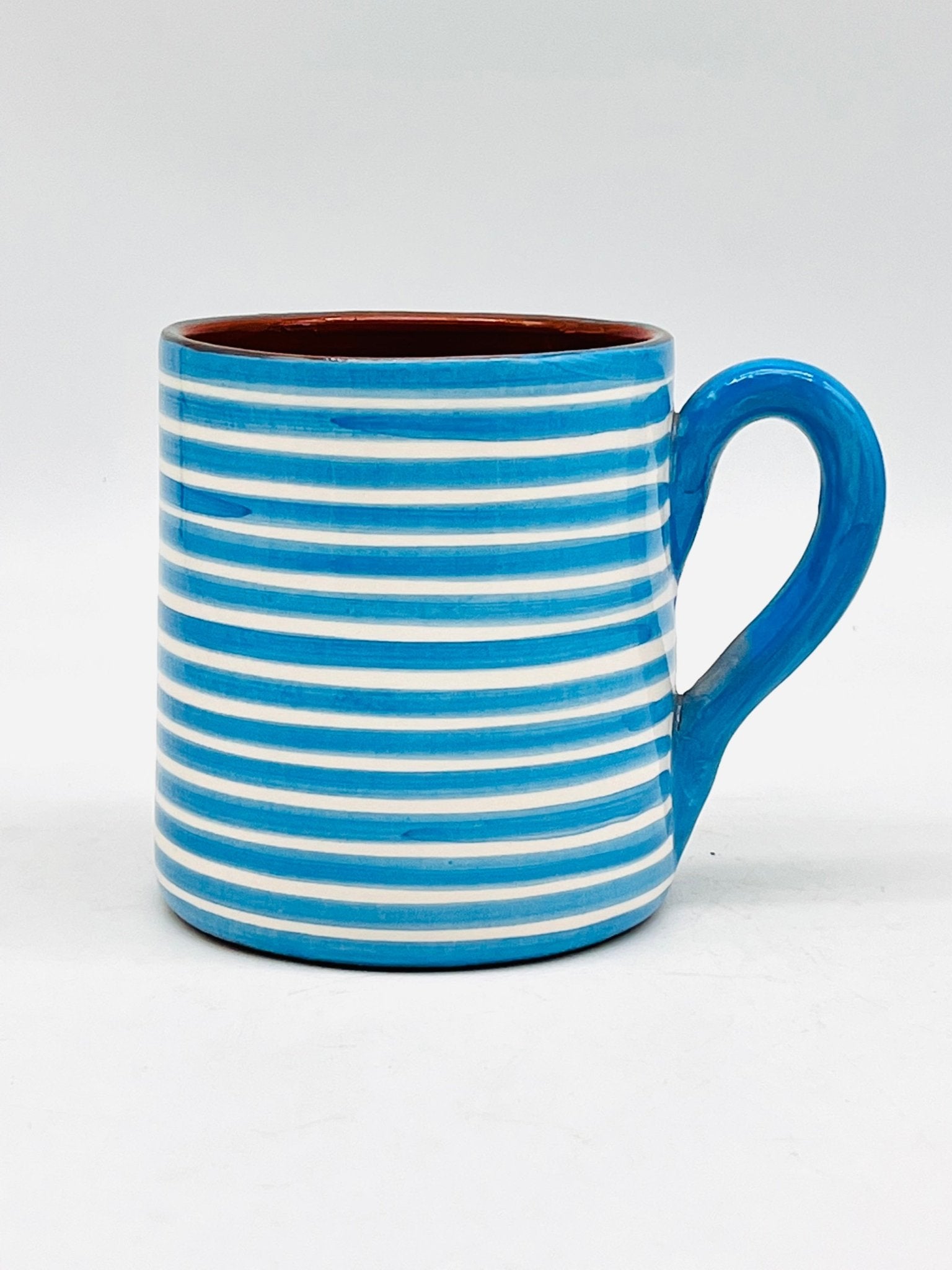 Taza desayuno rayas - moruecoceramicas