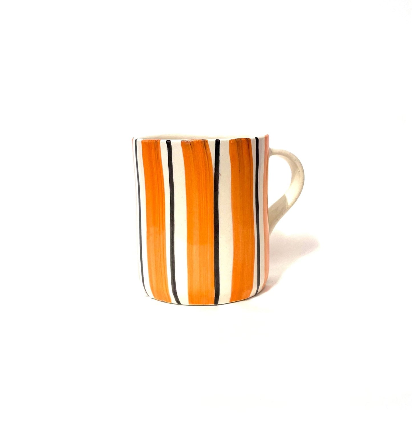 Taza DobleL Naranja y Negro - Morueco- TL5 - moruecoceramicas