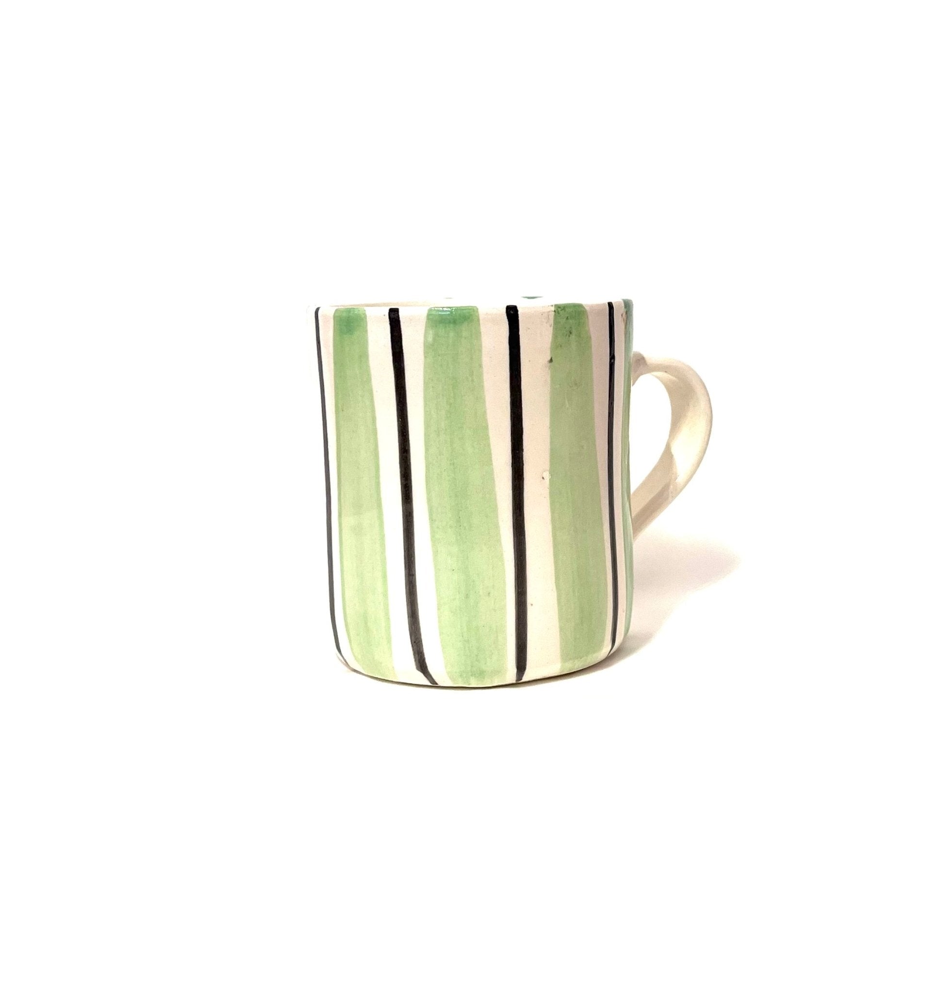 Taza DobleL Verde y Negro - Morueco- TL7 - moruecoceramicas