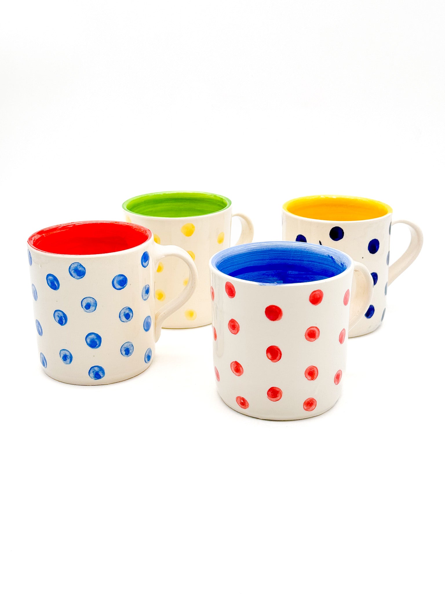 Taza Dots Blue-Red - DUO - moruecoceramicas