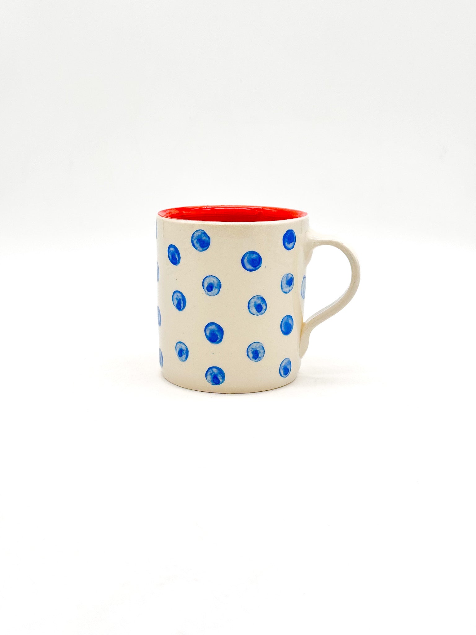 Taza Dots Blue-Red - DUO - moruecoceramicas