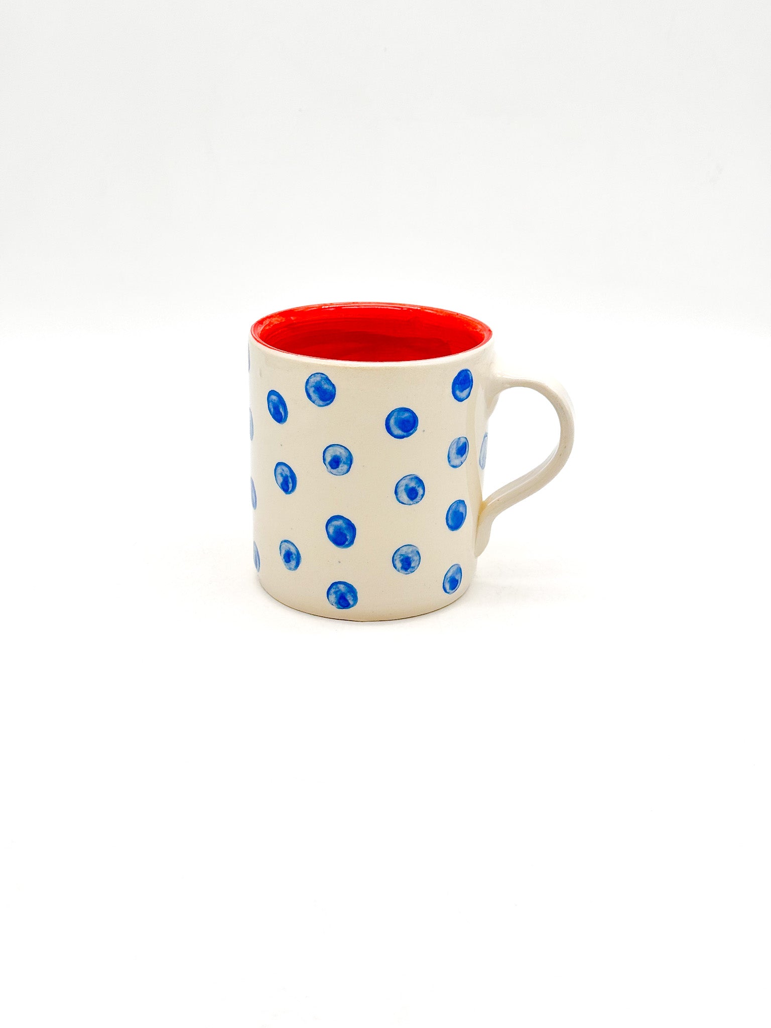 Taza Dots Blue-Red - DUO - moruecoceramicas