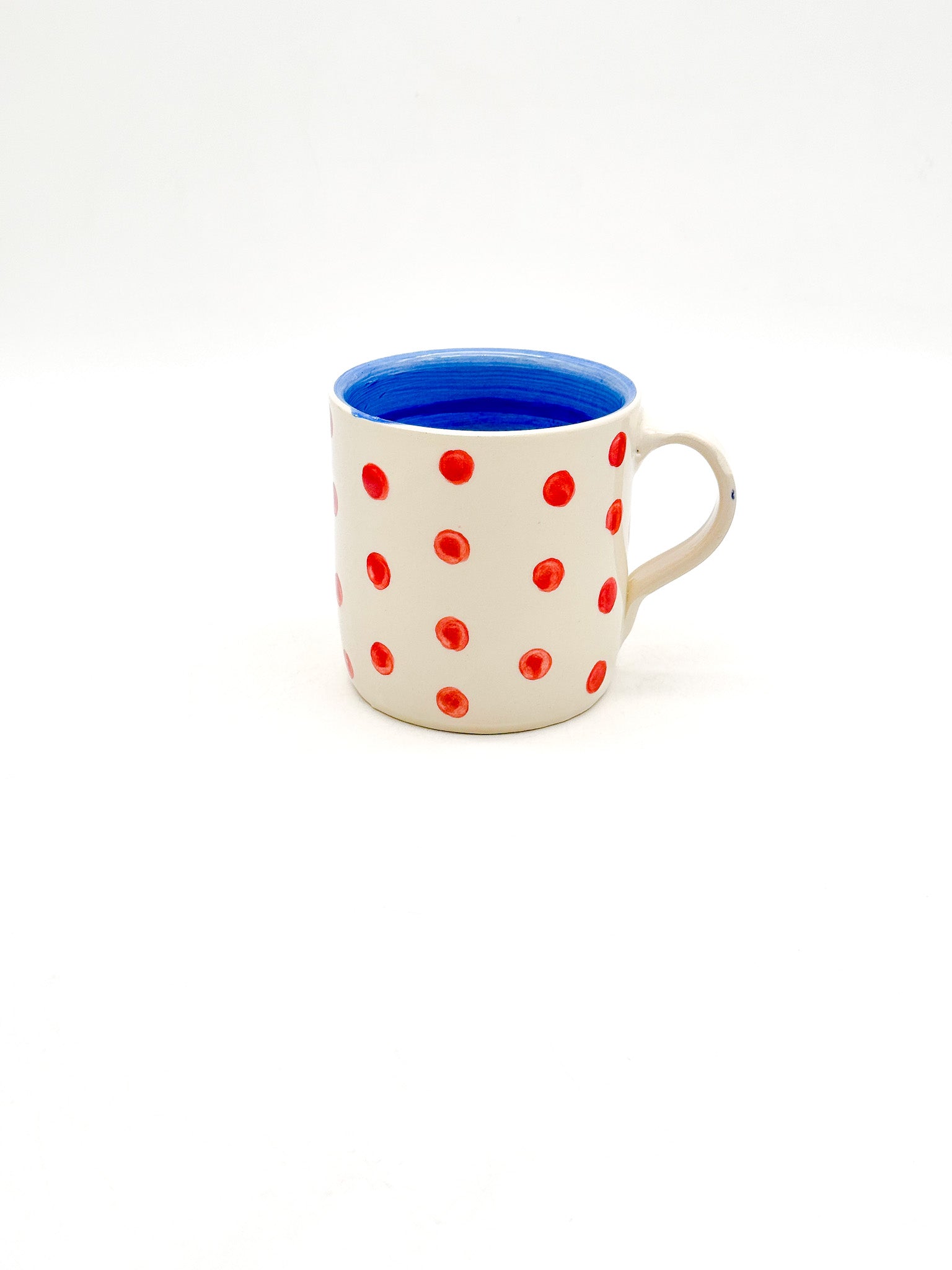 Taza Dots Red-Blue - DUO - moruecoceramicas