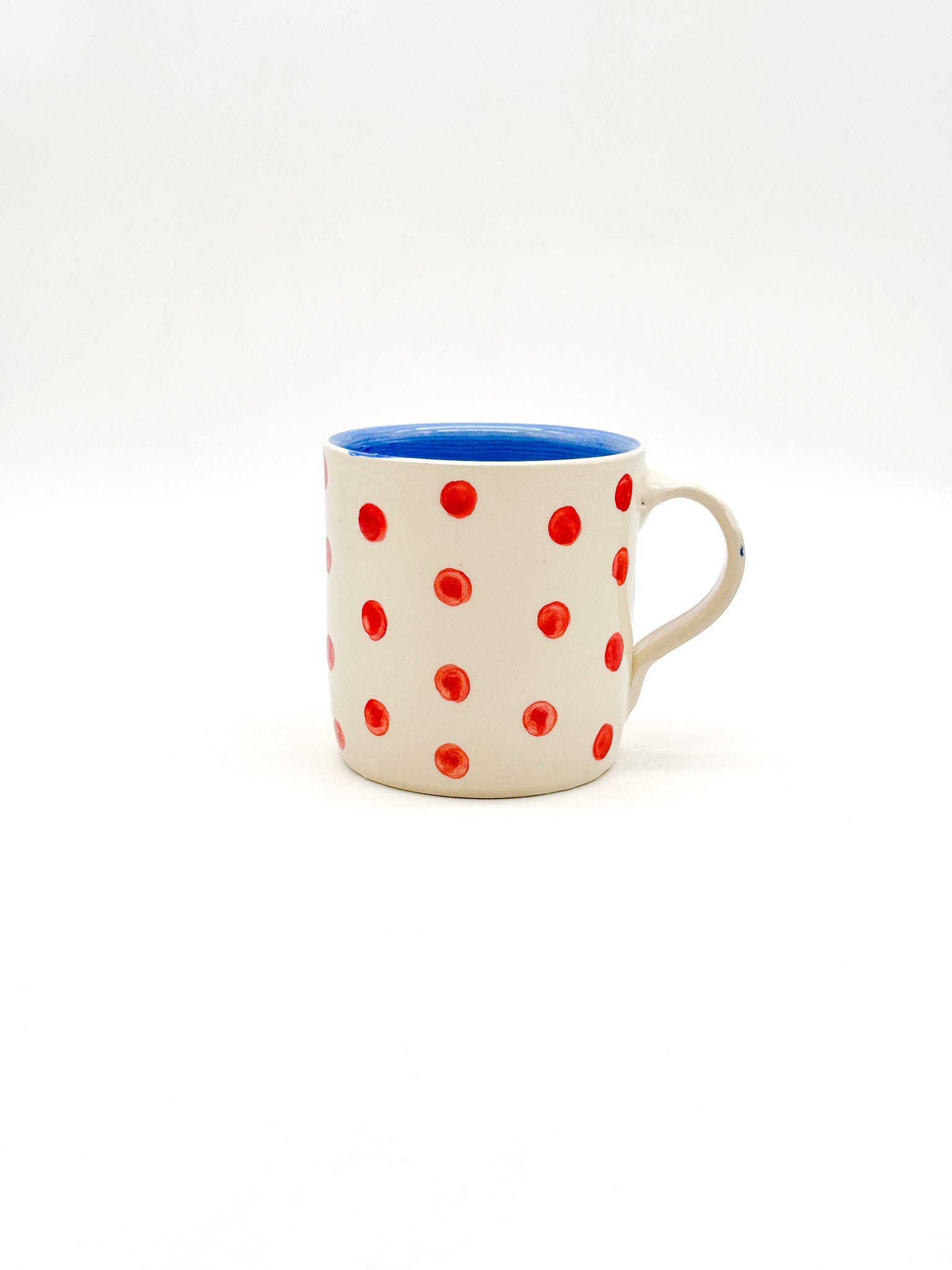 Taza Dots Red-Blue - DUO - moruecoceramicas