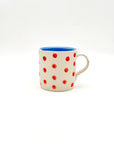 Taza Dots Red-Blue - DUO - moruecoceramicas