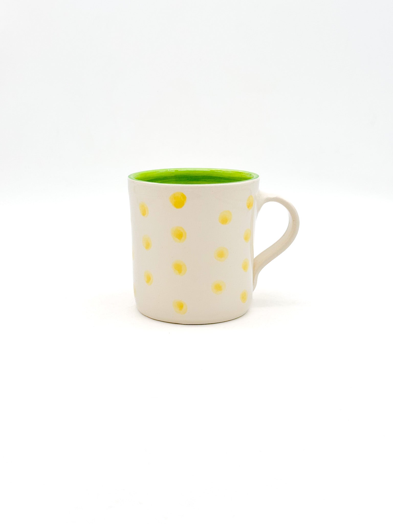 Taza Dots Yellow-Green - DUO - moruecoceramicas