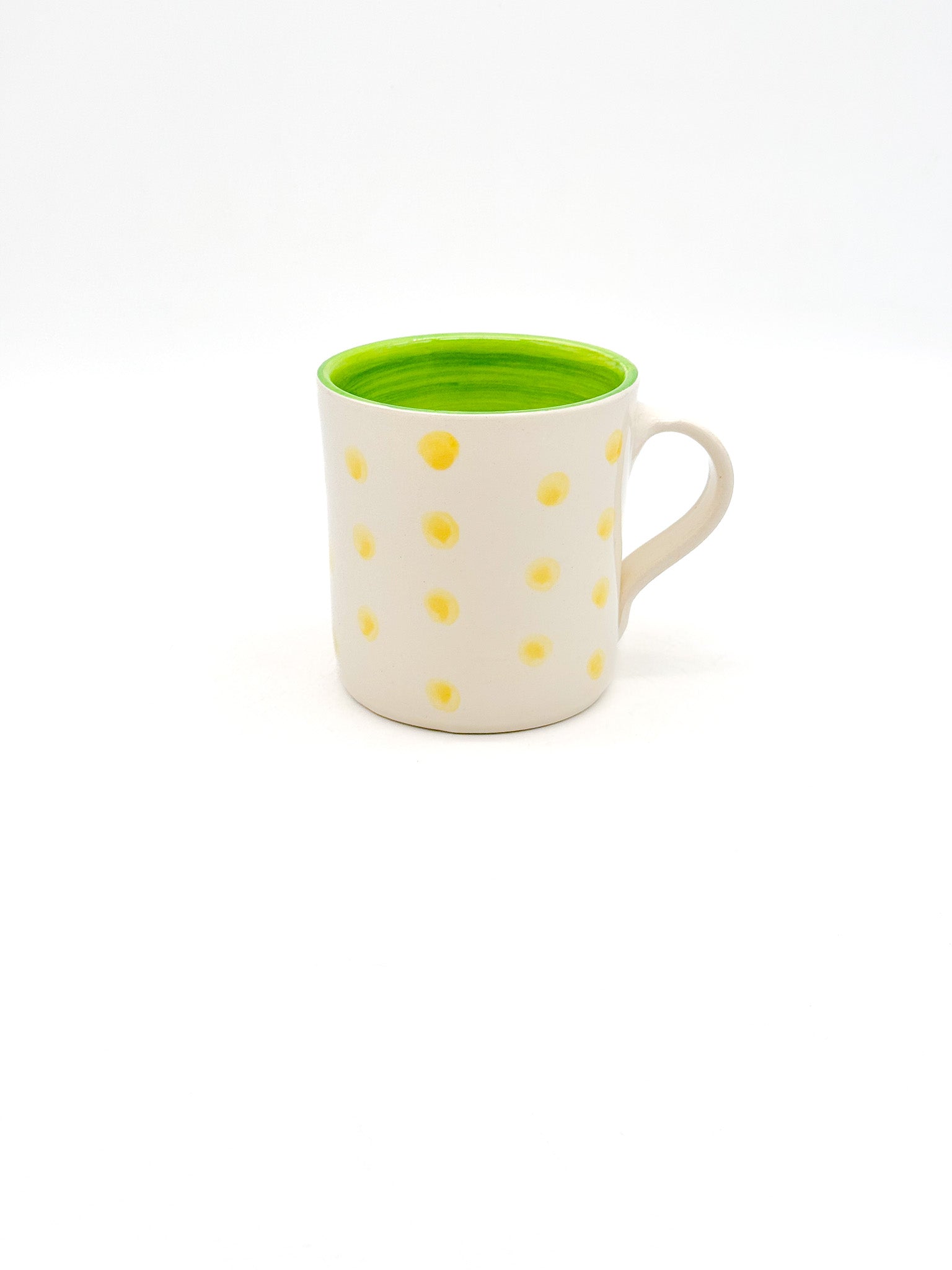 Taza Dots Yellow-Green - DUO - moruecoceramicas