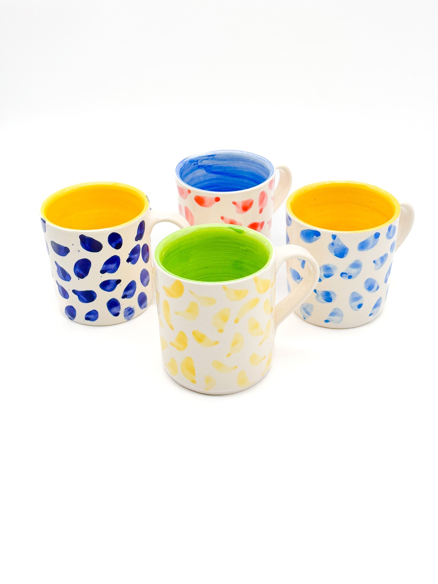 Taza Drops Blue-Yellow - DUO - moruecoceramicas