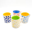 Taza Drops Blue-Yellow - DUO - moruecoceramicas