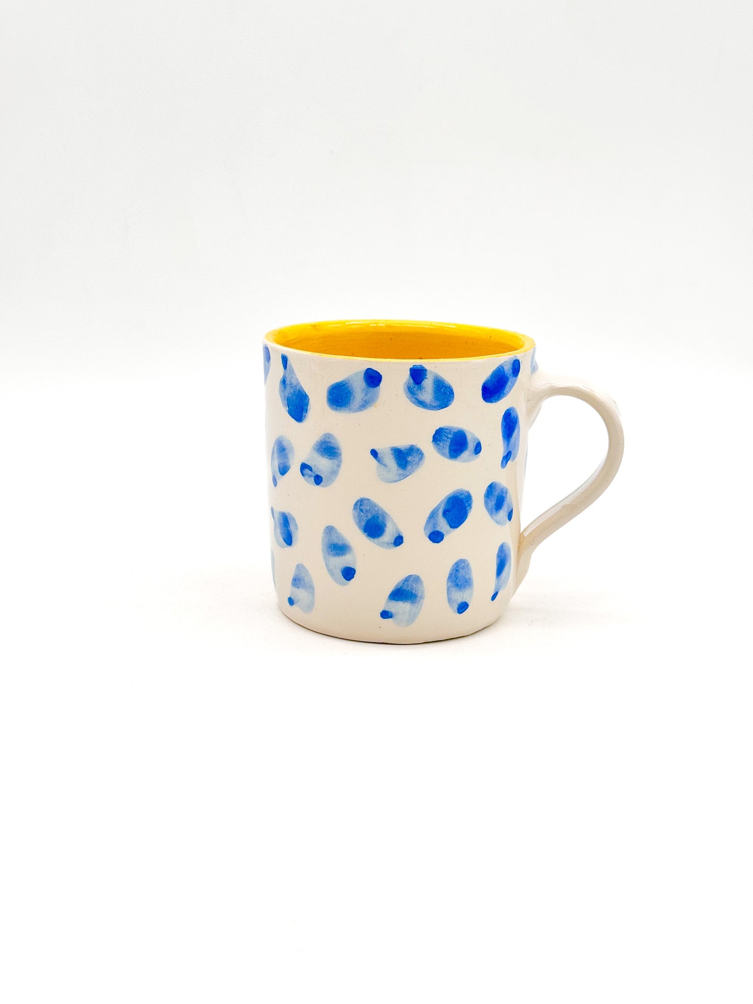 Taza Drops Blue-Yellow - DUO - moruecoceramicas