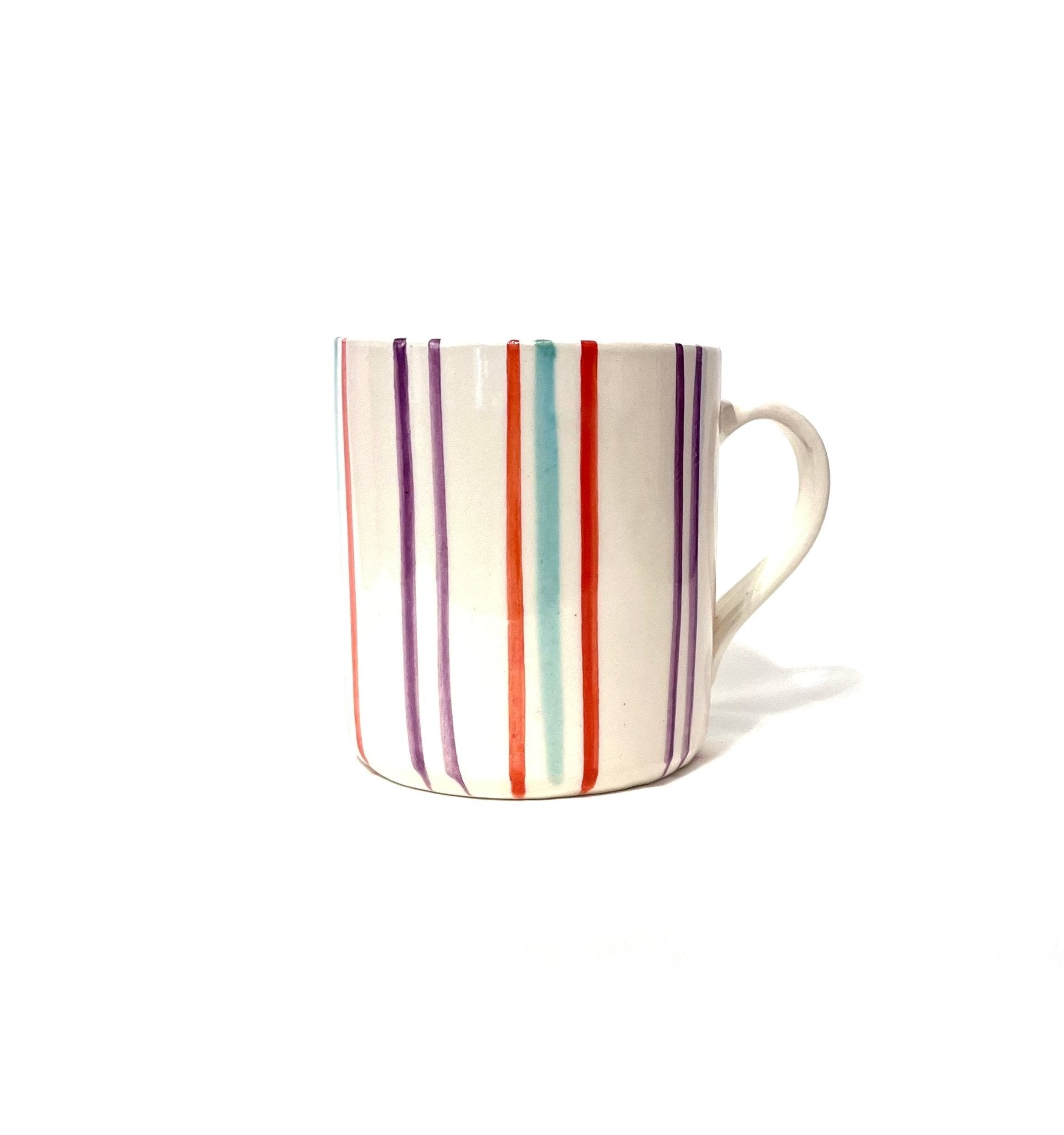 Taza Líneas Multicolor - Morueco- TL4 - moruecoceramicas