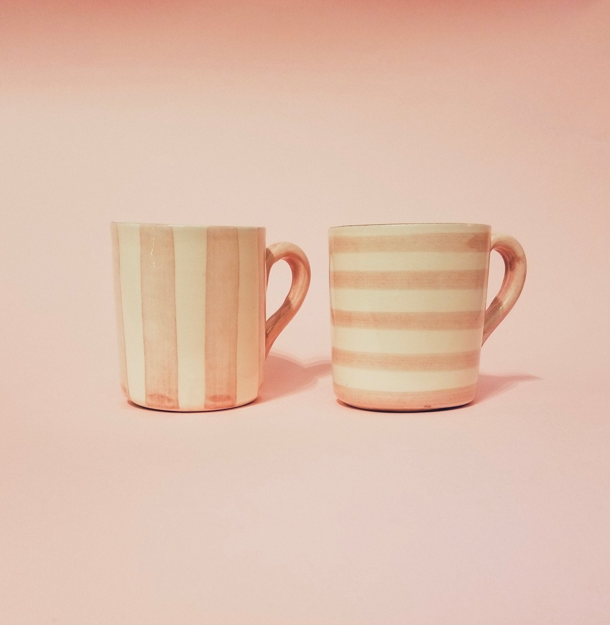 Taza listas rosa 02 - moruecoceramicas