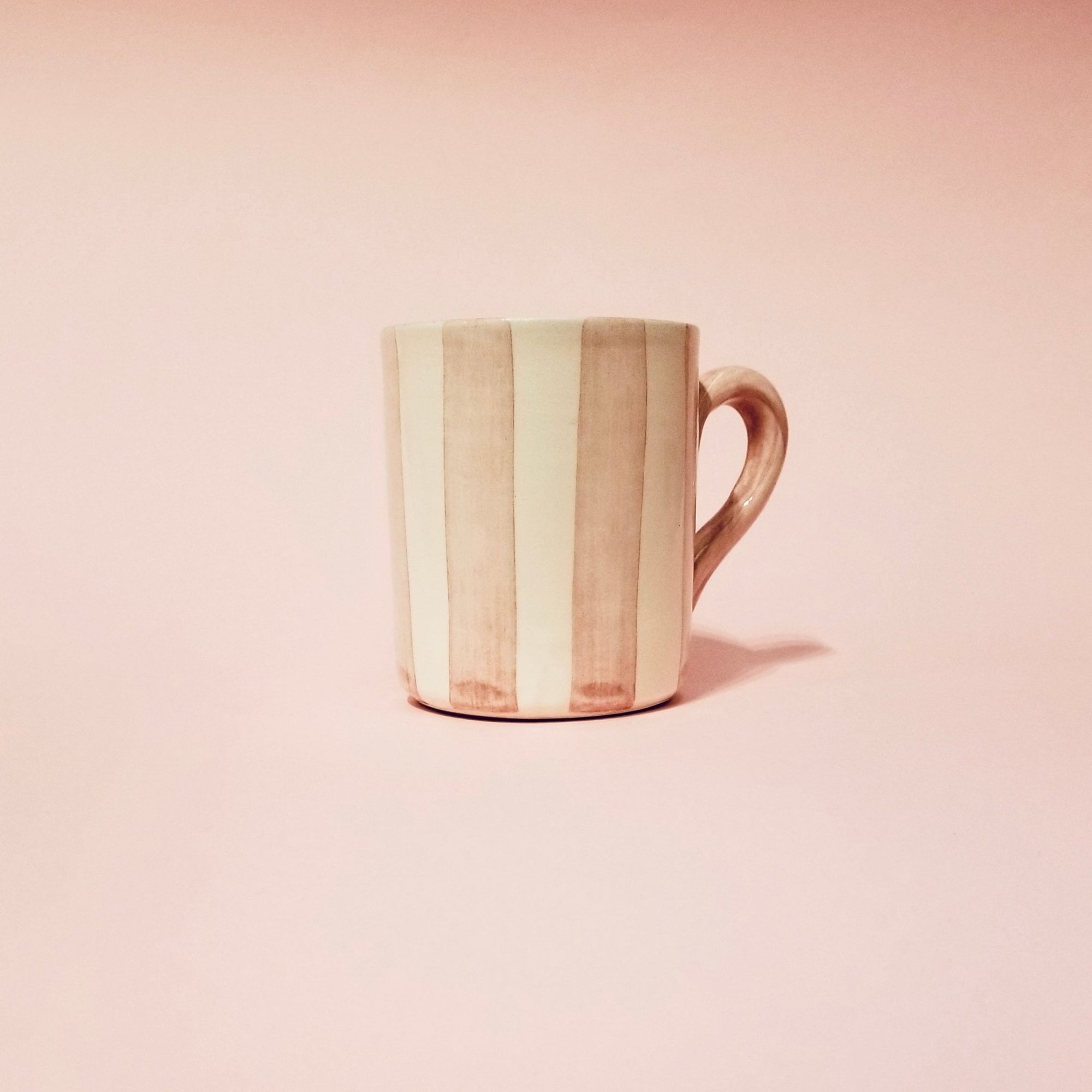 Taza listas rosa - moruecoceramicas