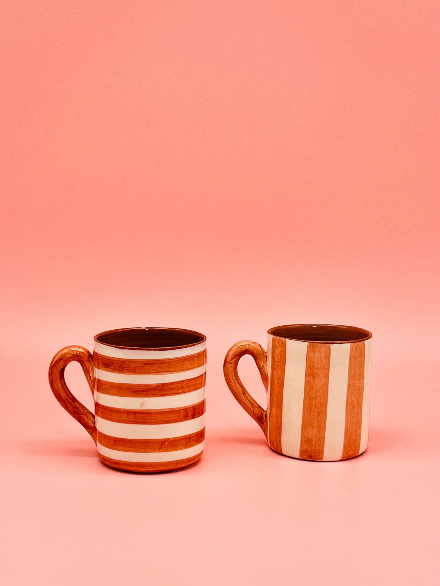 Taza listas terracota 02 - moruecoceramicas