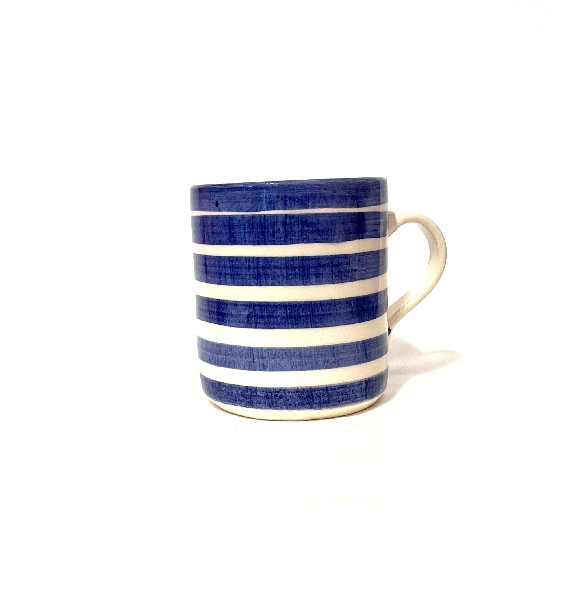 Taza Rayas Azul - Morueco- TL11 - moruecoceramicas