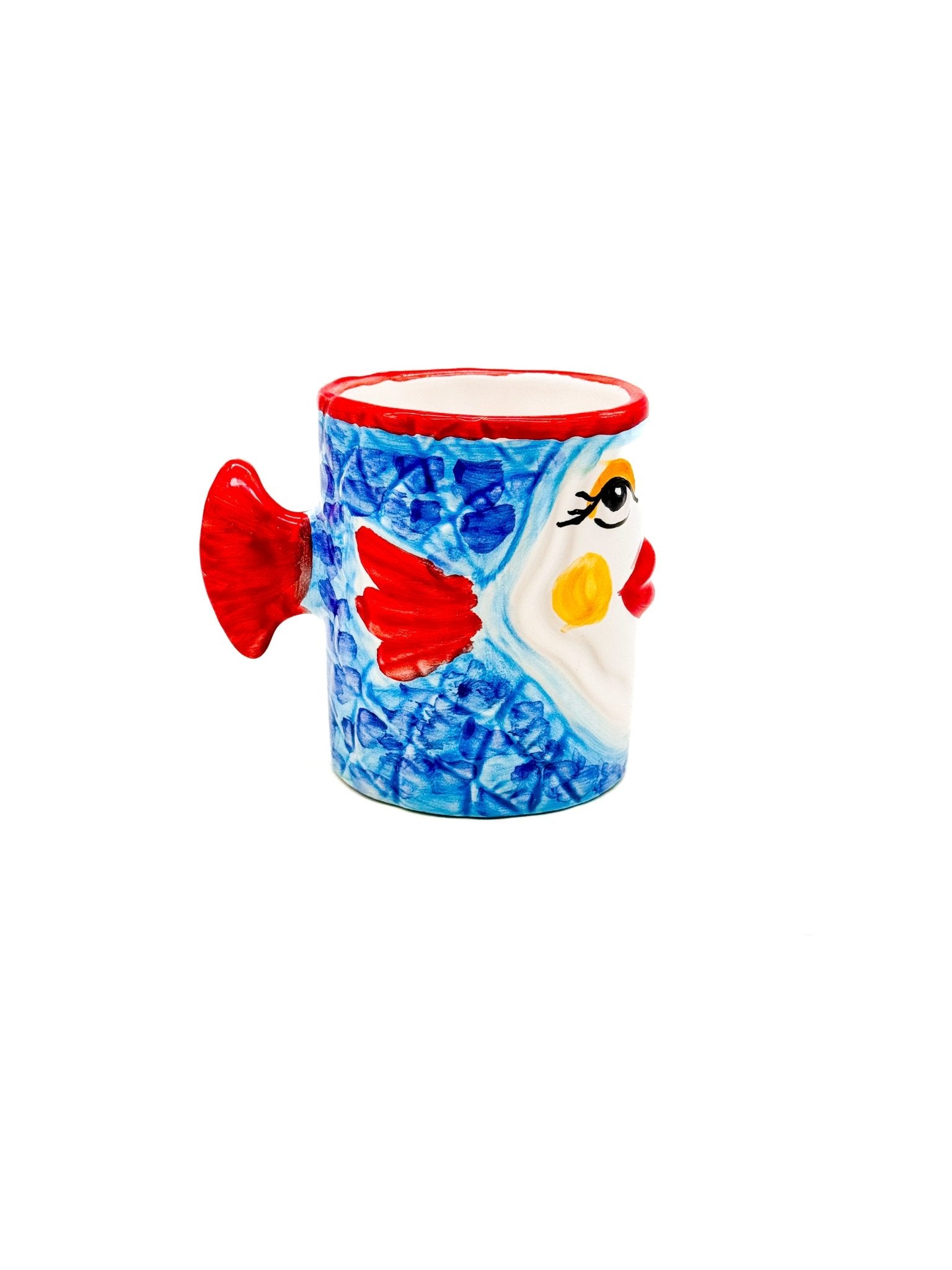 Taza Sexy Fish Rojo - Azul - moruecoceramicas