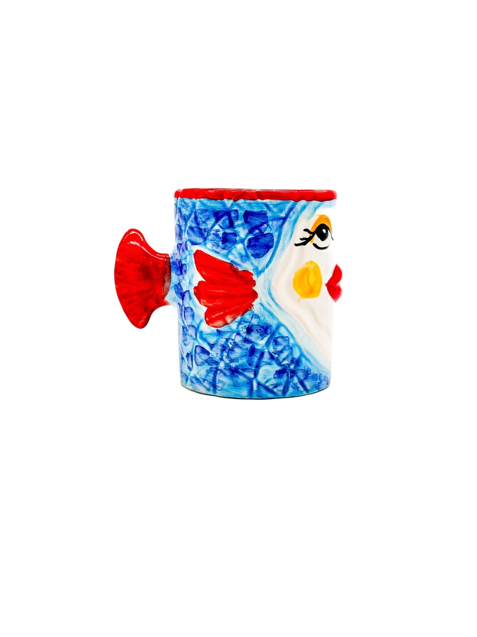 Taza Sexy Fish Rojo - Azul - moruecoceramicas