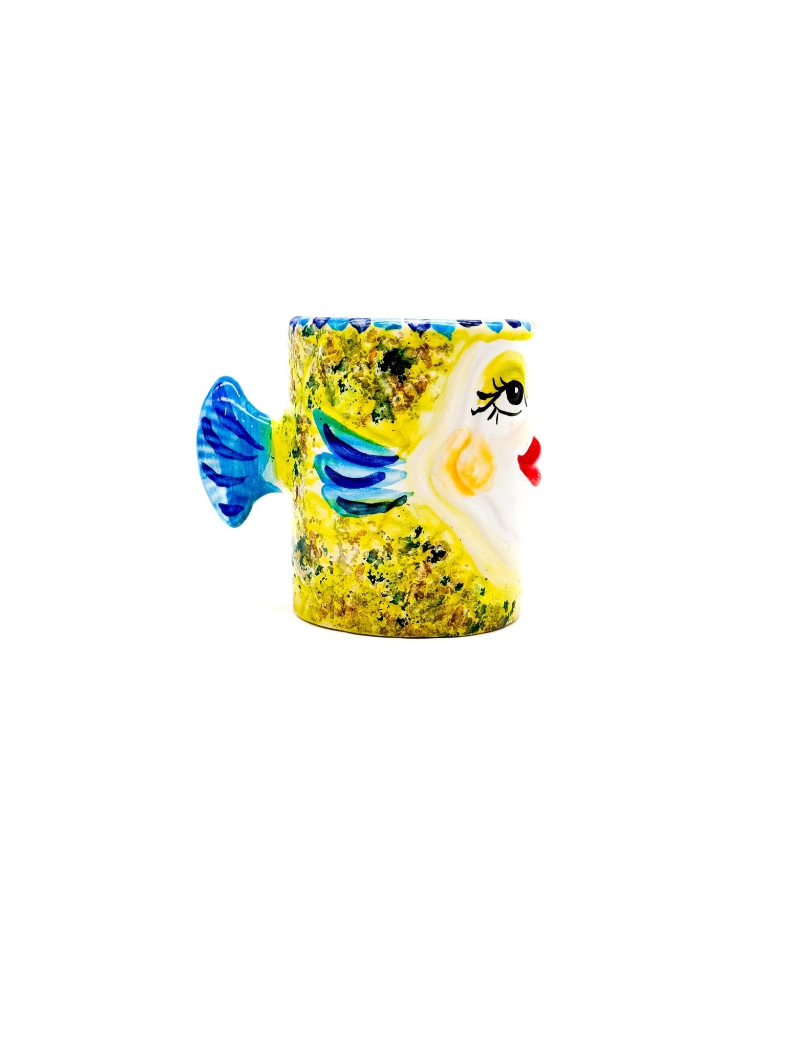 Taza Sexy Fish Verde-Azul - moruecoceramicas