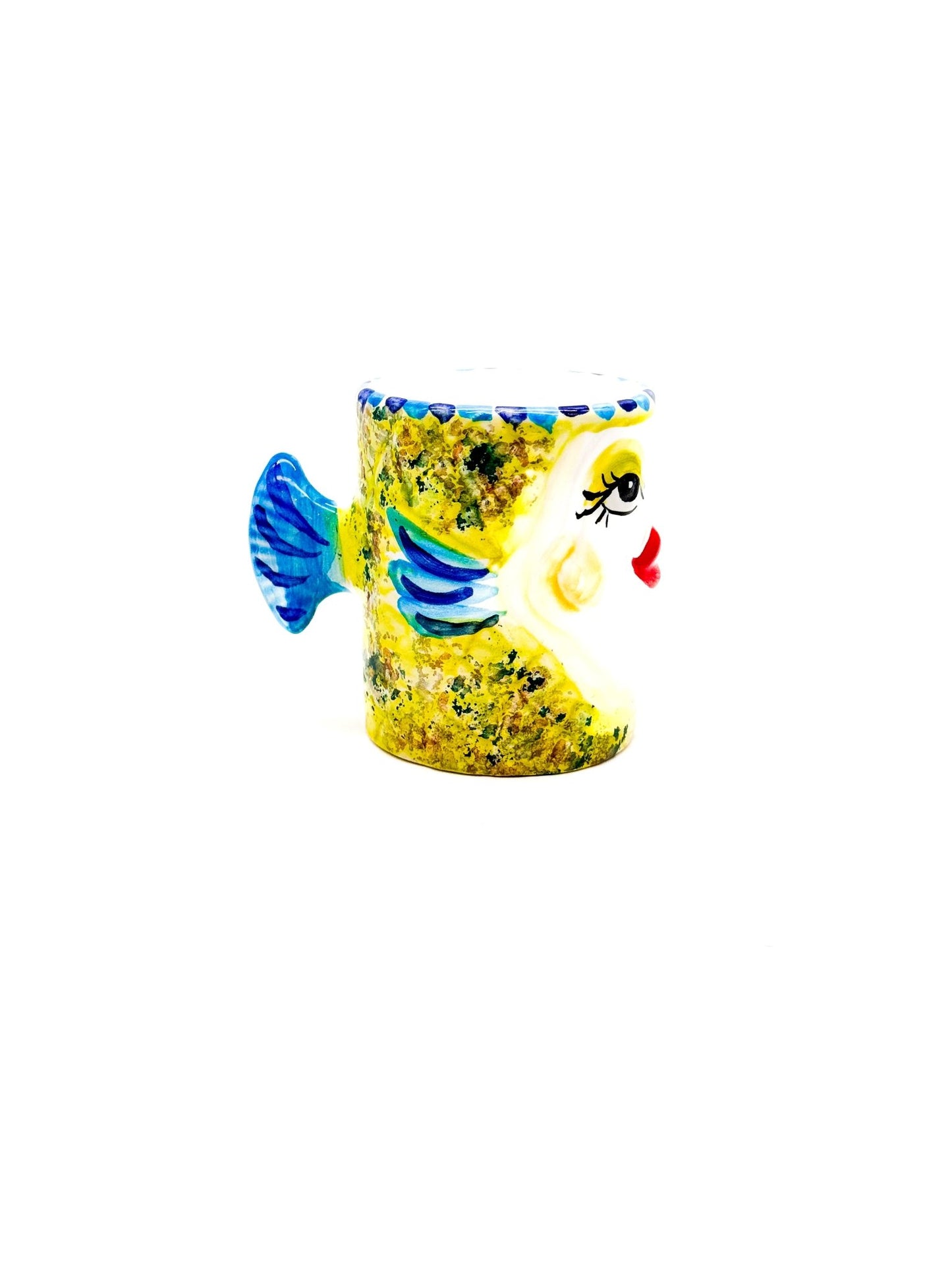 Taza Sexy Fish Verde-Azul - moruecoceramicas