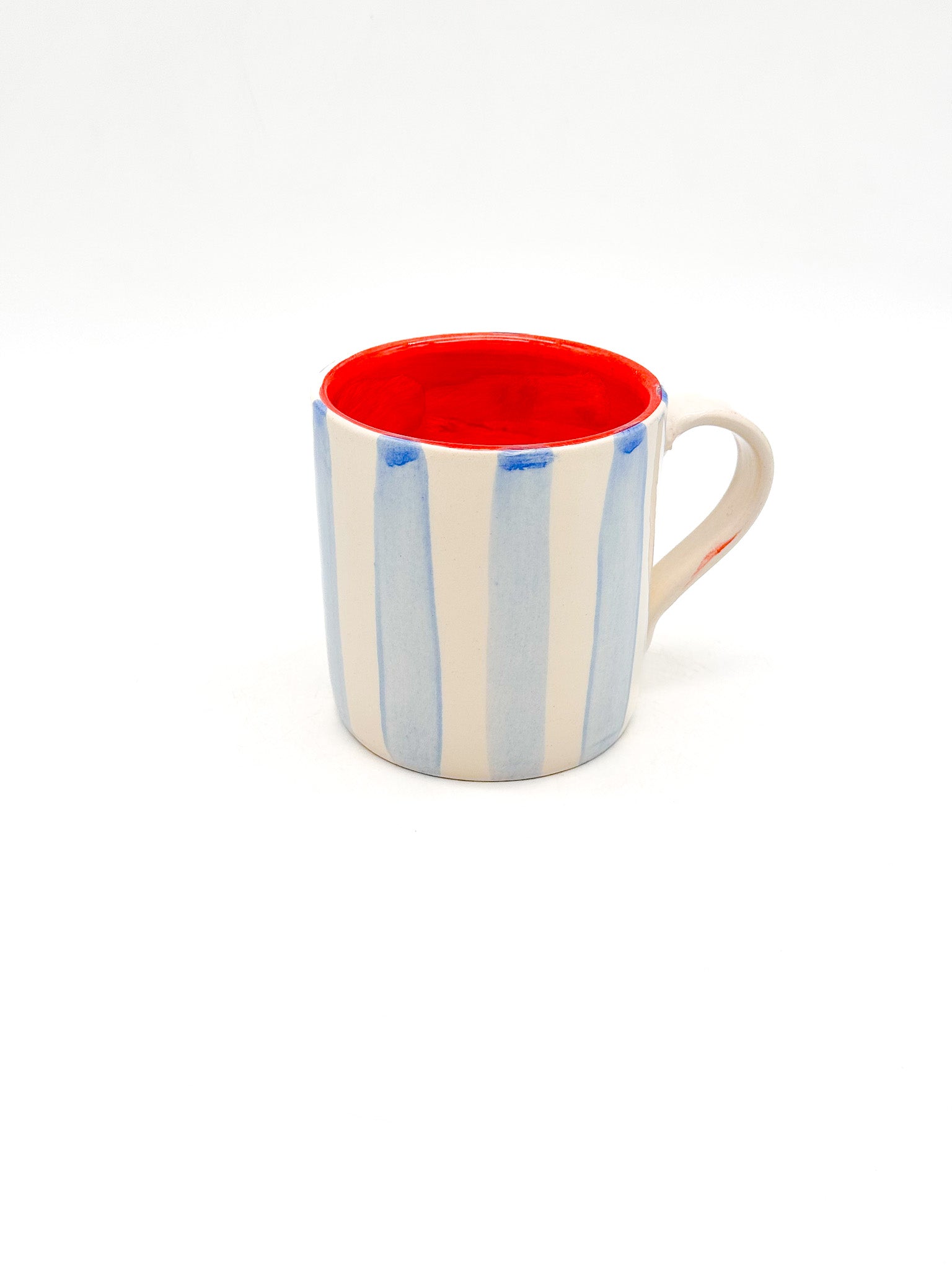 Taza Stripes Blue-Red - DUO - moruecoceramicas