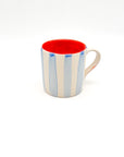 Taza Stripes Blue-Red - DUO - moruecoceramicas