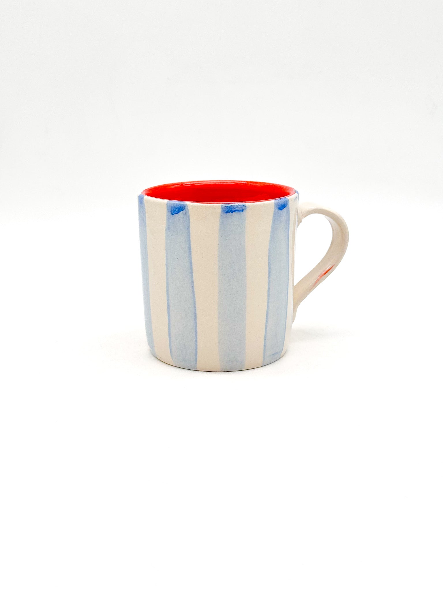 Taza Stripes Blue-Red - DUO - moruecoceramicas