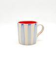 Taza Stripes Blue-Red - DUO - moruecoceramicas