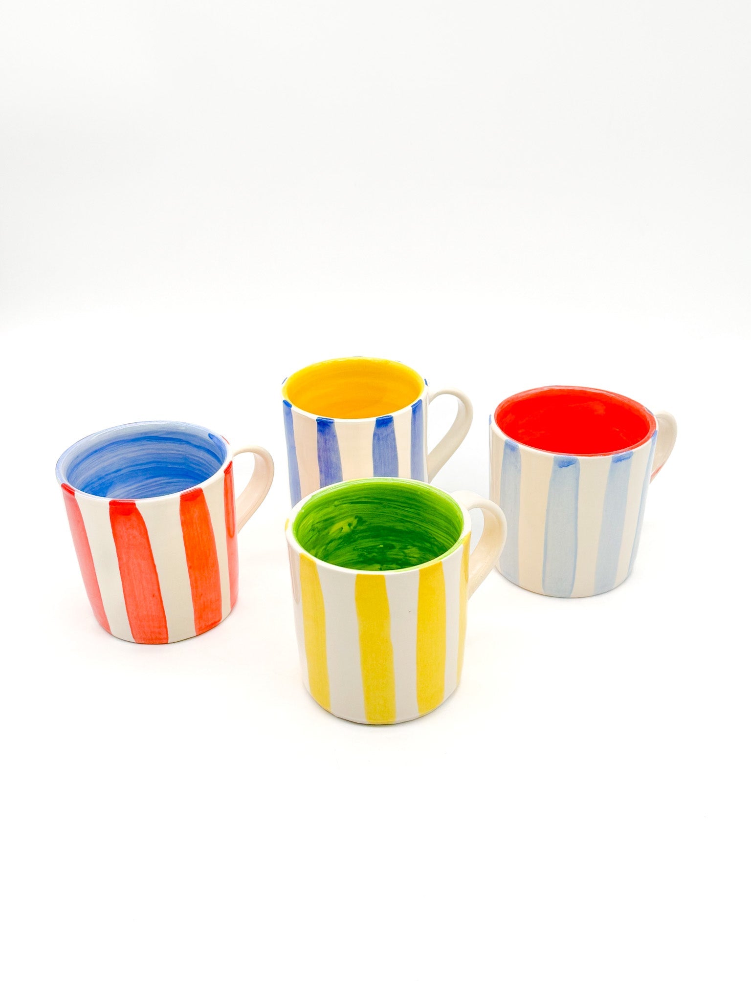 Taza Stripes Blue-Red - DUO - moruecoceramicas