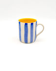 Taza Stripes Navy-Yellow - DUO - moruecoceramicas