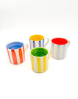 Taza Stripes Navy-Yellow - DUO - moruecoceramicas