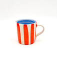 Taza Stripes Red-Blue - DUO - moruecoceramicas