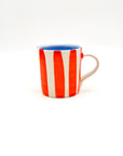 Taza Stripes Red-Blue - DUO - moruecoceramicas