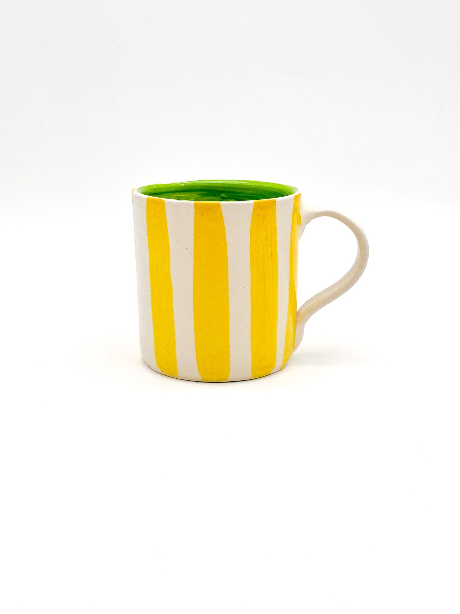 Taza Stripes Yellow-Green - DUO - moruecoceramicas