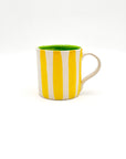 Taza Stripes Yellow-Green - DUO - moruecoceramicas